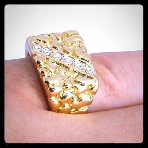 18k Gold Men’s Nugget Ring
